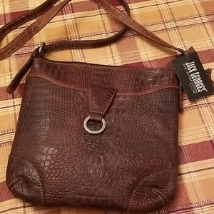 🆕️Jack Georges crossover bag, embossed buffalo leather